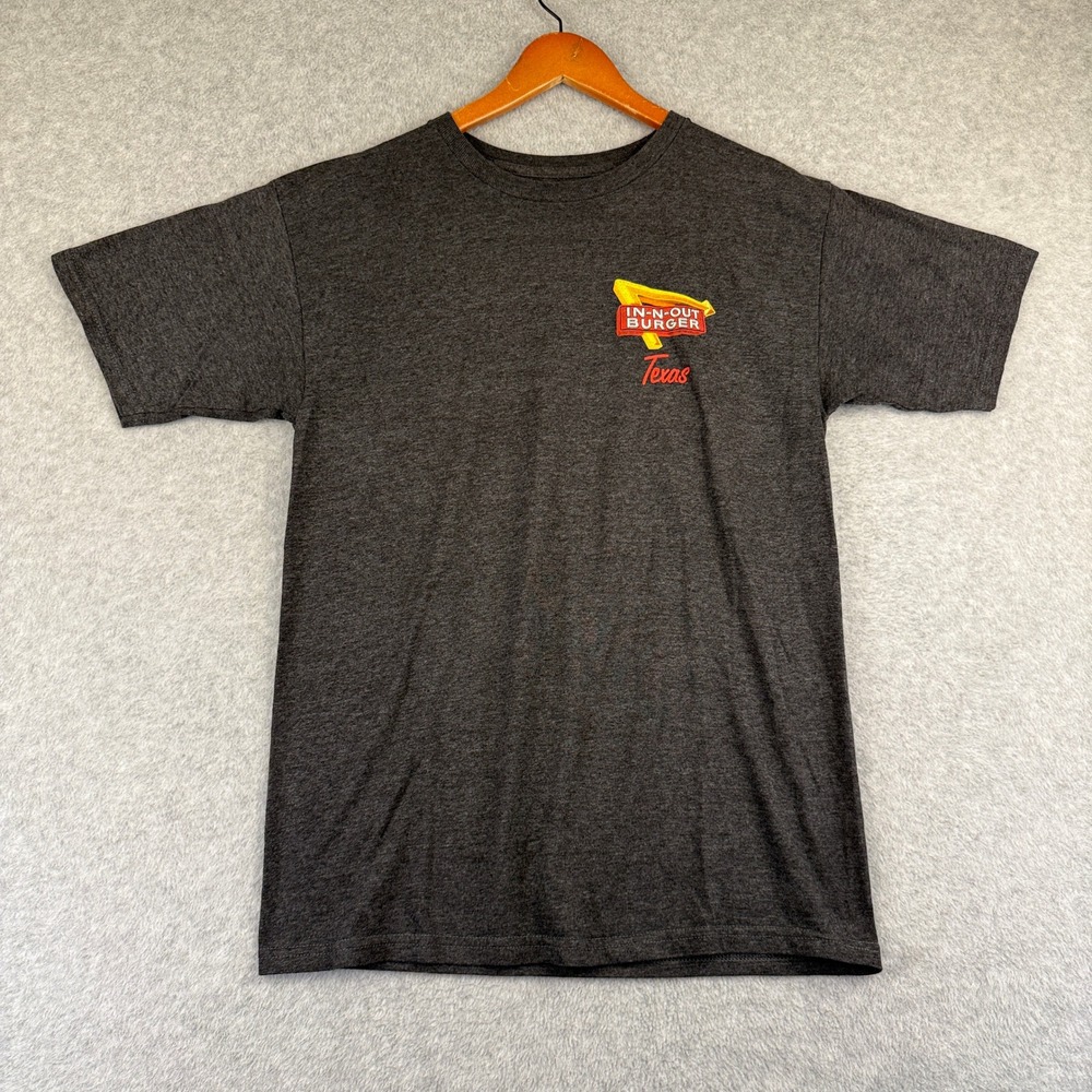 In-N-Out Burger Texas Graphic T-Shirt Men M Charcoal Gray Cotton Blend